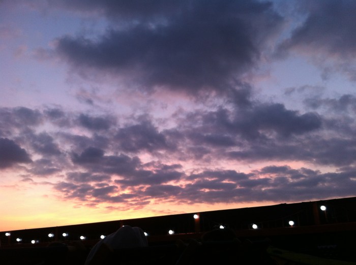 Sunset above cinema screen #BAROOFTOP