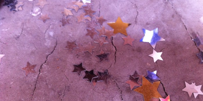 Stars shooting on concrete